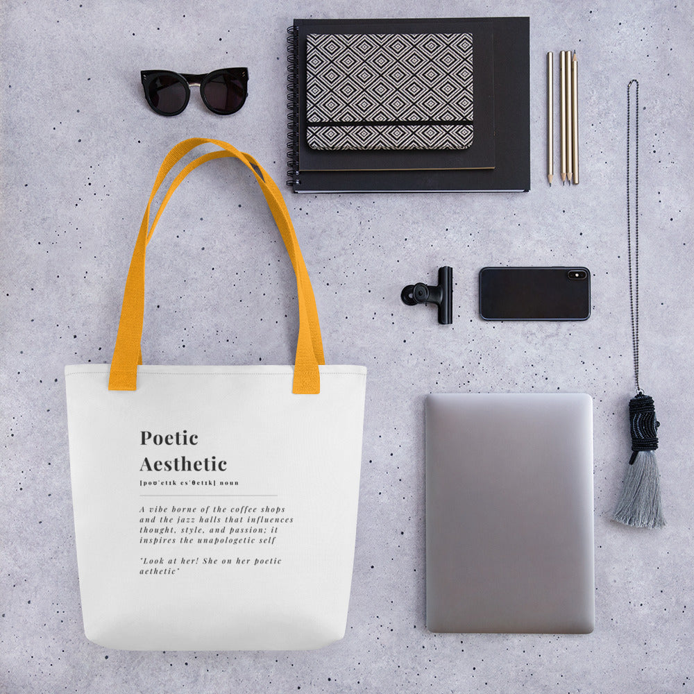 Color Handle Poetic Aesthetic Tote