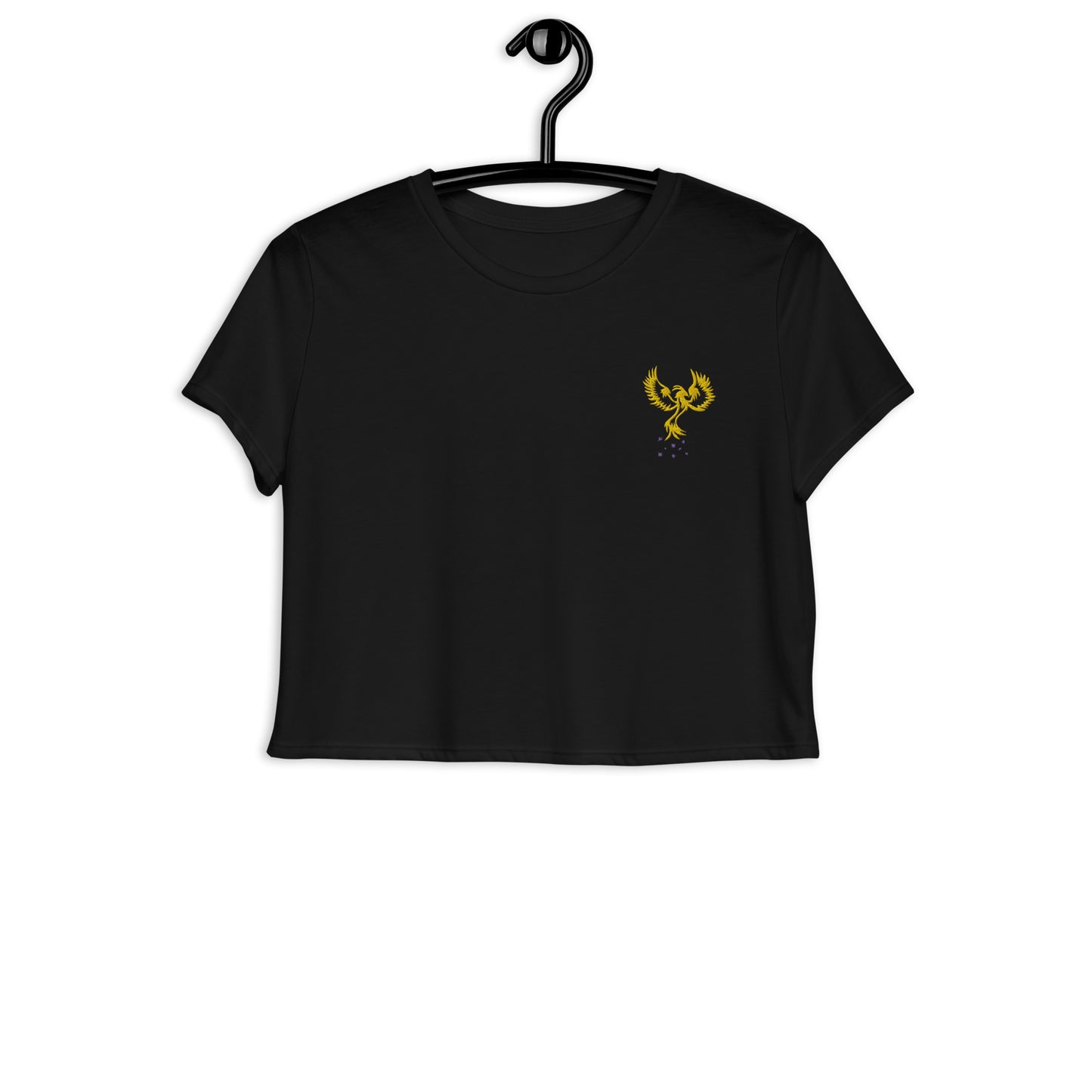 Crop Embroidered Logo Tee